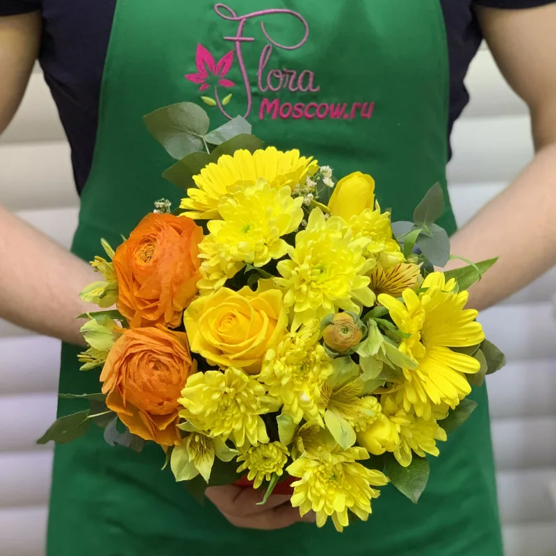 Цветы в коробке "Искорка"